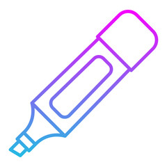 Highlighter Line Gradient Icon