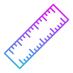 Ruler Line Gradient Icon