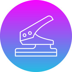 Hole Puncher Gradient Circle Line Inverted Icon