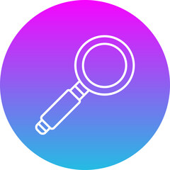 Magnifying Glass Gradient Circle Line Inverted Icon