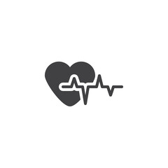 Heartbeat rate vector icon