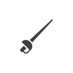 Fencing rapier vector icon