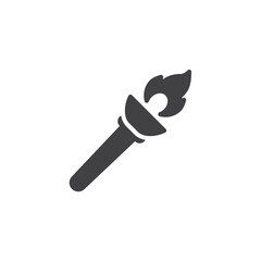 Olympic torch vector icon