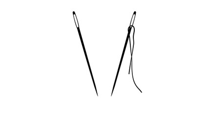 needle and thread silhouette