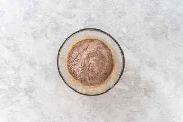 Chocolate cookies with peppermint chips