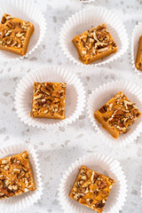 Pumpkin spice fudge with pecans