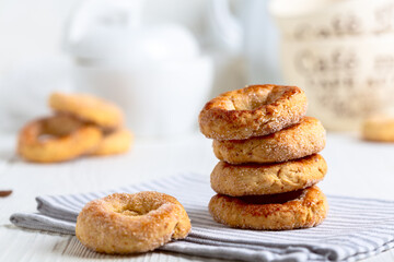 Traditional Italian torchetti cookies.