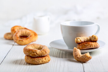 Homemade Italian torchetti cookies.