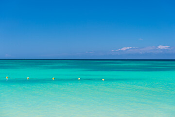 view of turquoise seascape at summer vacation. beautiful seascape at summer vacation holiday