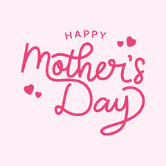 Fototapeta na wymiar Happy Mothers day lettering