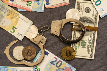 The concept of violation of the law in the crypto-currency sphere or hacker attack. Against the...