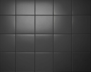 Stylized black and white tiled wall featuring contrasting dark and light hues