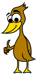 funny cartoon bird