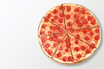 Tasty fresh hot pizza, food concept