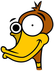 funny cartoon duck head