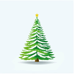 christmas tree white background illustration