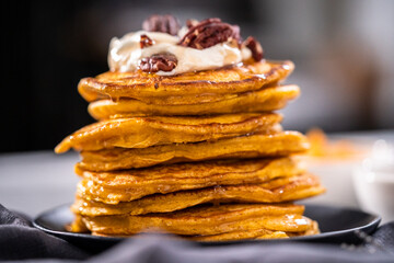 Pumpkin pancakes