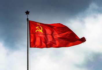 ussr flag. Flag of the Soviet Union. Russia is trying to restore the Soviet Union
