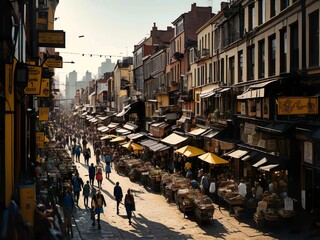 Obraz premium narrow street country