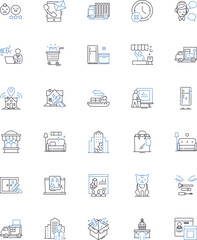 Eco-friendly living line icons collection. Sustainability, Recycling, Renewable, Green, Conscious, Composting, Environment vector and linear illustration. Reusable,Organic,Conservation outline signs