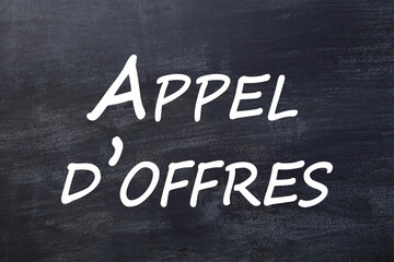 Appel d'offres tableau