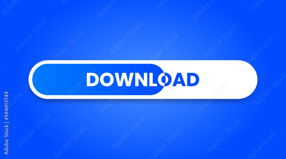 Poster 3D upload download bar button icon. Upload icon. Down arrow bottom side symbol. Click here button. Save cloud icon push button for UI UX, website, mobile application.