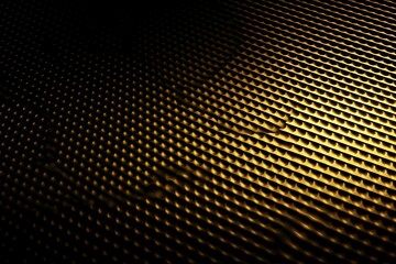 3D gold carbon fiber background pattern. Generative AI