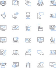 Project framework line icons collection. Methodology, Framework, Structure, Architecture, Roadmap, Frameworks, Methodologies vector and linear illustration. Planning,Strategy,Execution outline signs