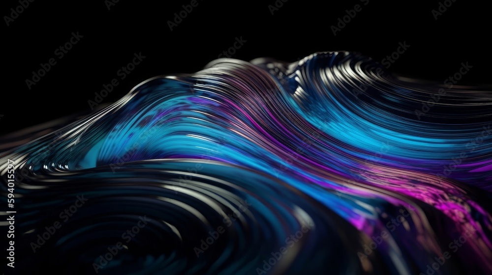 Aufkleber a stunning abstract background with glowing neon lines that represent data transfer. this scientific