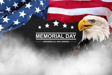 Memorial Day, which falls on the last Monday of May. Shown here with the American flag in the...
