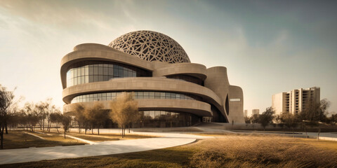 Obraz premium modern building for the emirates of national library
