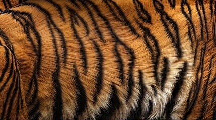 Fototapeta premium Tiger animal fur perfect seamless repeating pattern. Generative ai
