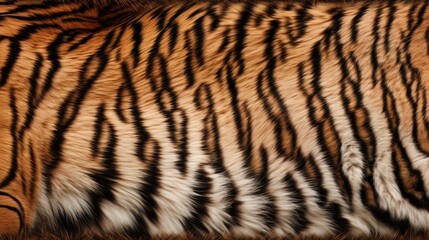 Fototapeta premium Tiger animal fur perfect seamless repeating pattern. Generative ai