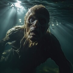 Dark Ocean: Drowned Reborn - Digital Art with Generative AI Technology