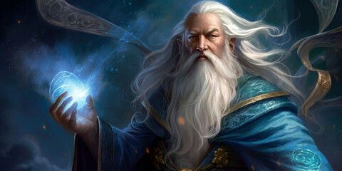 fantasy regal human wizard, dnd character concept, generative ai