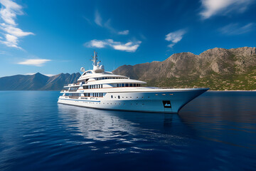 Super Yacht Ocean: The Ultimate in Ocean Luxury and Comfort - Experience the Epitome of Elegance on the High Seas, Generative AI