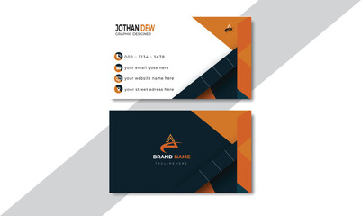 Creative and Clean Business Card Template.Vector illustration.business card template