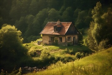 Small house in nature