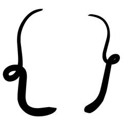 Mathematical symbol icons in hand drawn doodle style  vector illustration