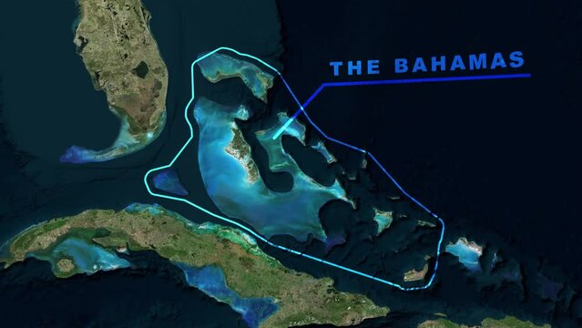 Bahamas Map Animation