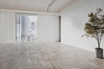 Modern empty  interior room 3d render