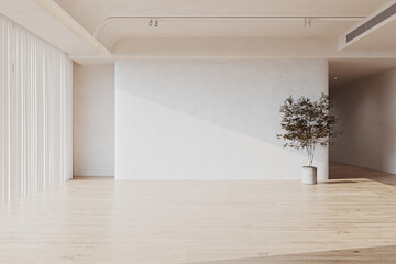 Modern empty  interior room 3d render