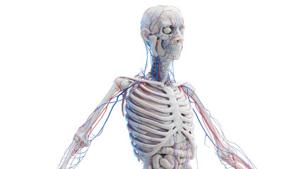 3d illustration of man's vascular system