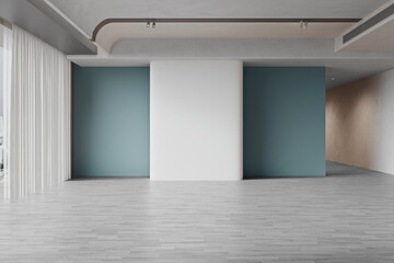 Modern empty  interior room 3d render