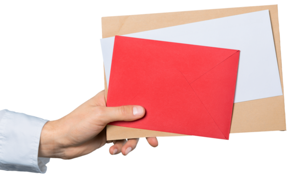 Businessperson Giving Envelopes