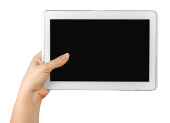 Hand Holding a Tablet