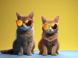 cat with a smile and sunglases