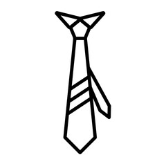 tie icon in trendy flat design