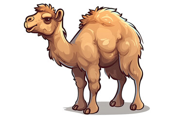 Baby Camel Sticker On Isolated Transparent Background, Png, Logo. Generative AI 