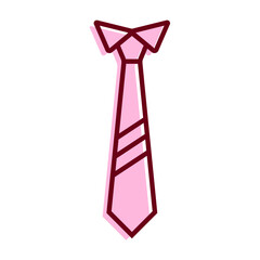 tie icon in trendy flat design